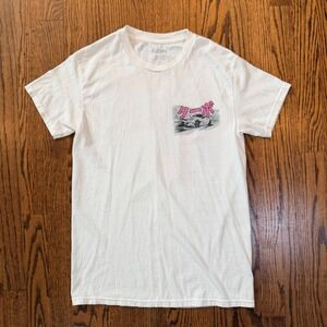 Eldon JDM Drift Graphic T-Shirt Japanese Car Culture Racing White Size S